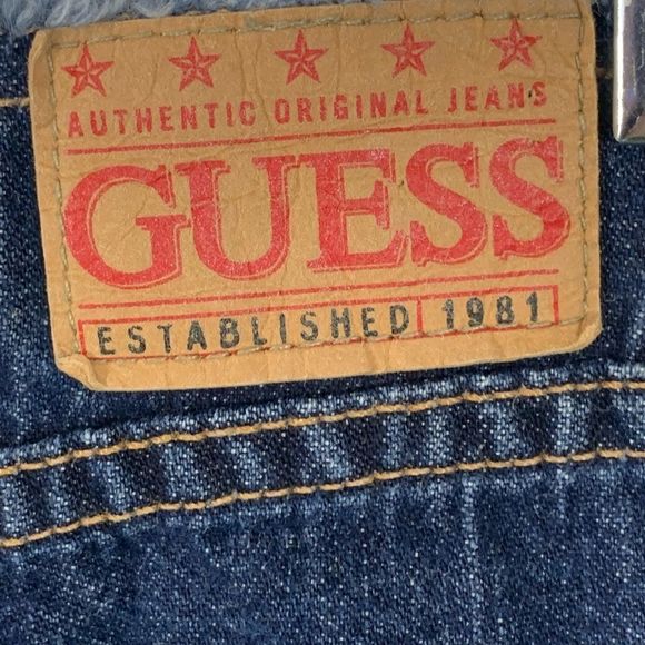 Vintage Guess Women’s Denim Skirt Raw Hem Fringe 90’s Y2K Pockets Size 30 - Picture 3 of 12